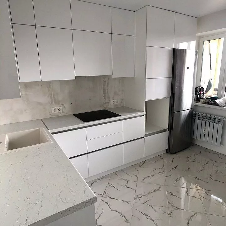 Кухня 913, угловая, белая