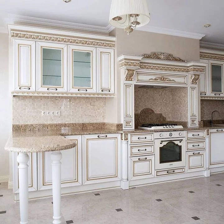 Кухня 346, прямая, белая